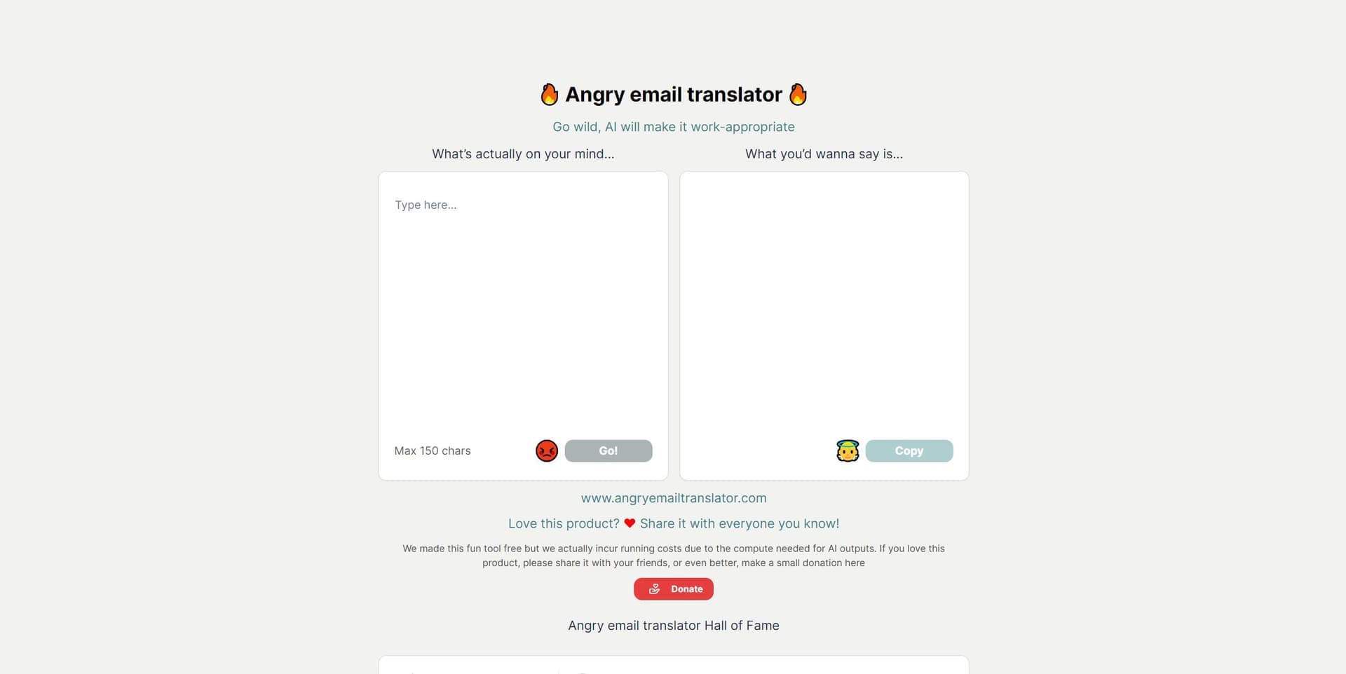 Angry Email Translator screenshot