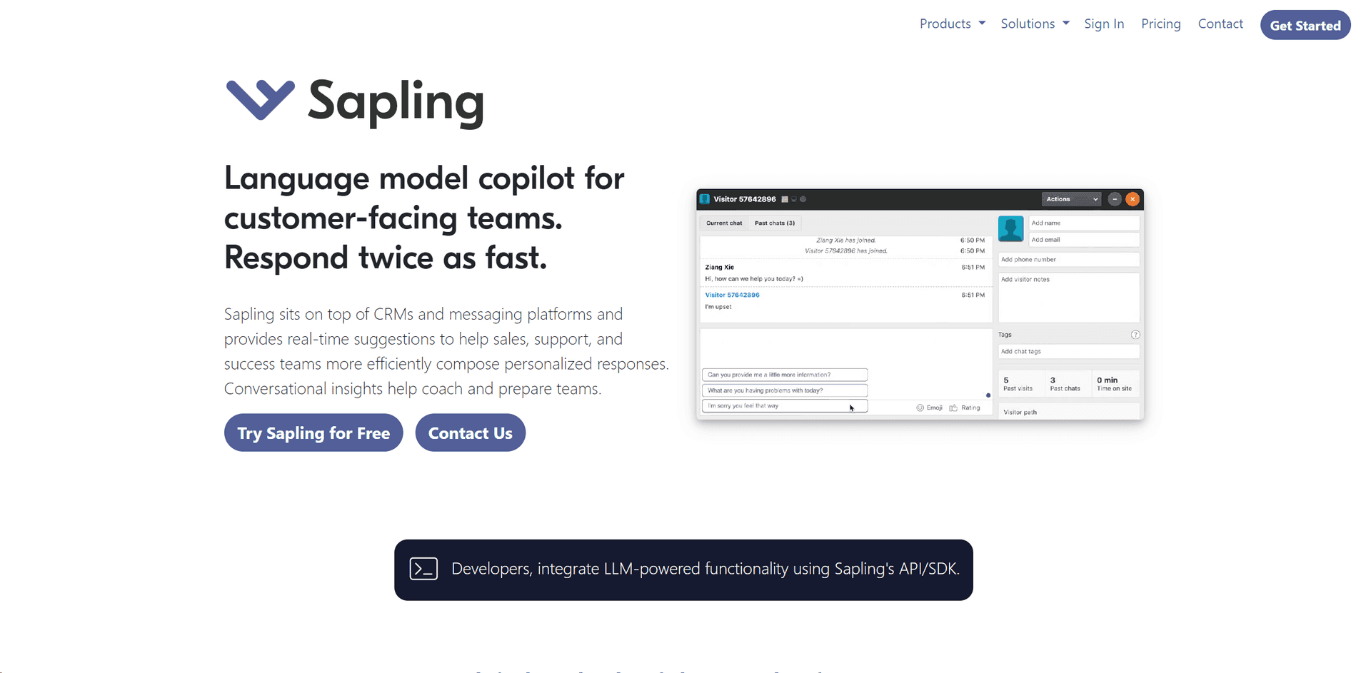 Sapling screenshot