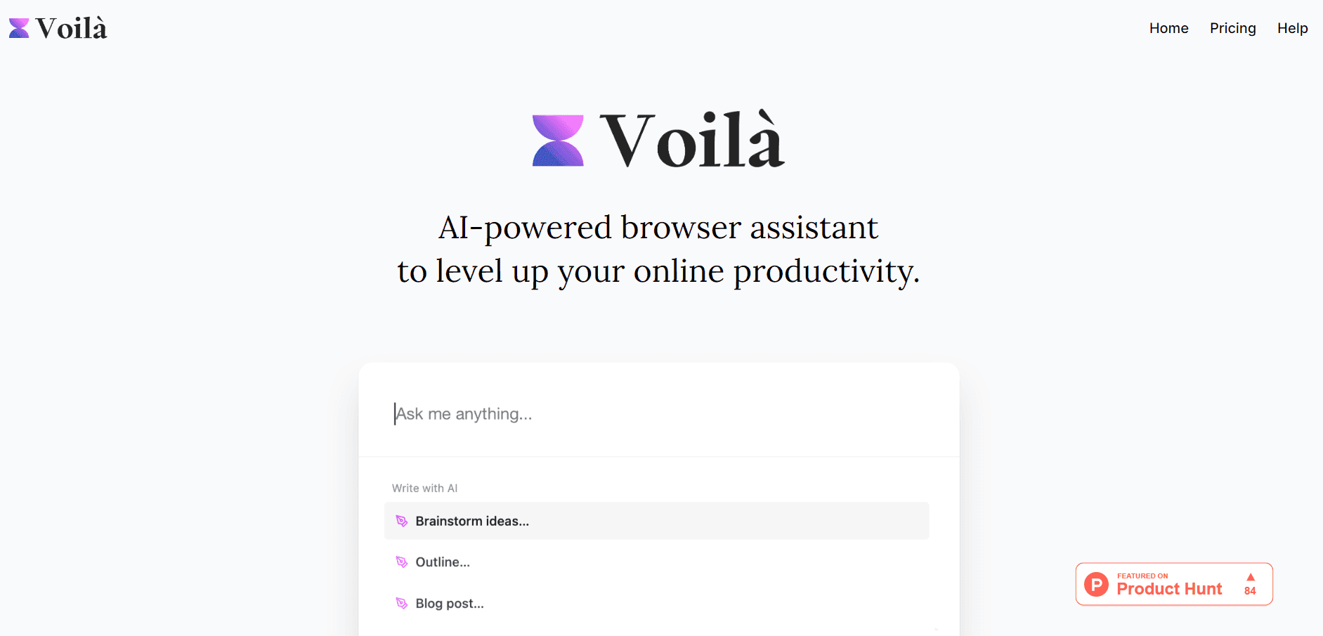 Voilà screenshot
