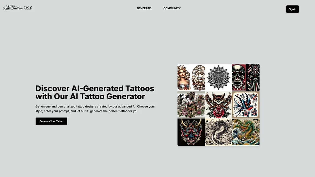ai-tattoo screenshot