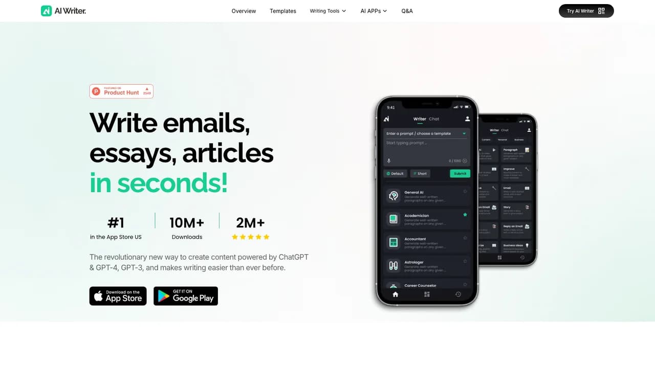 ai-writer screenshot