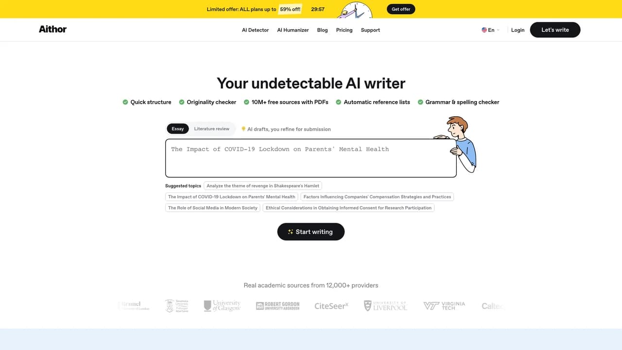 aithor screenshot