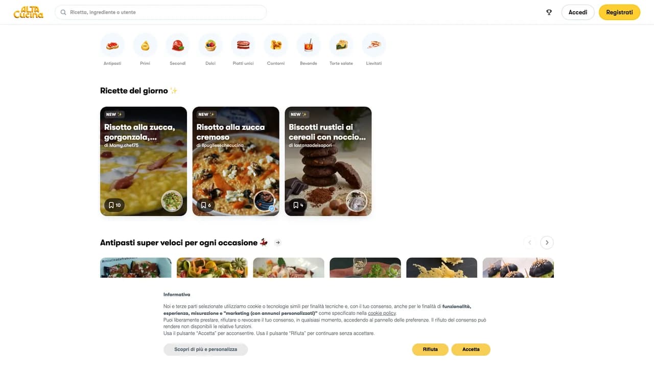 alta-cucina screenshot