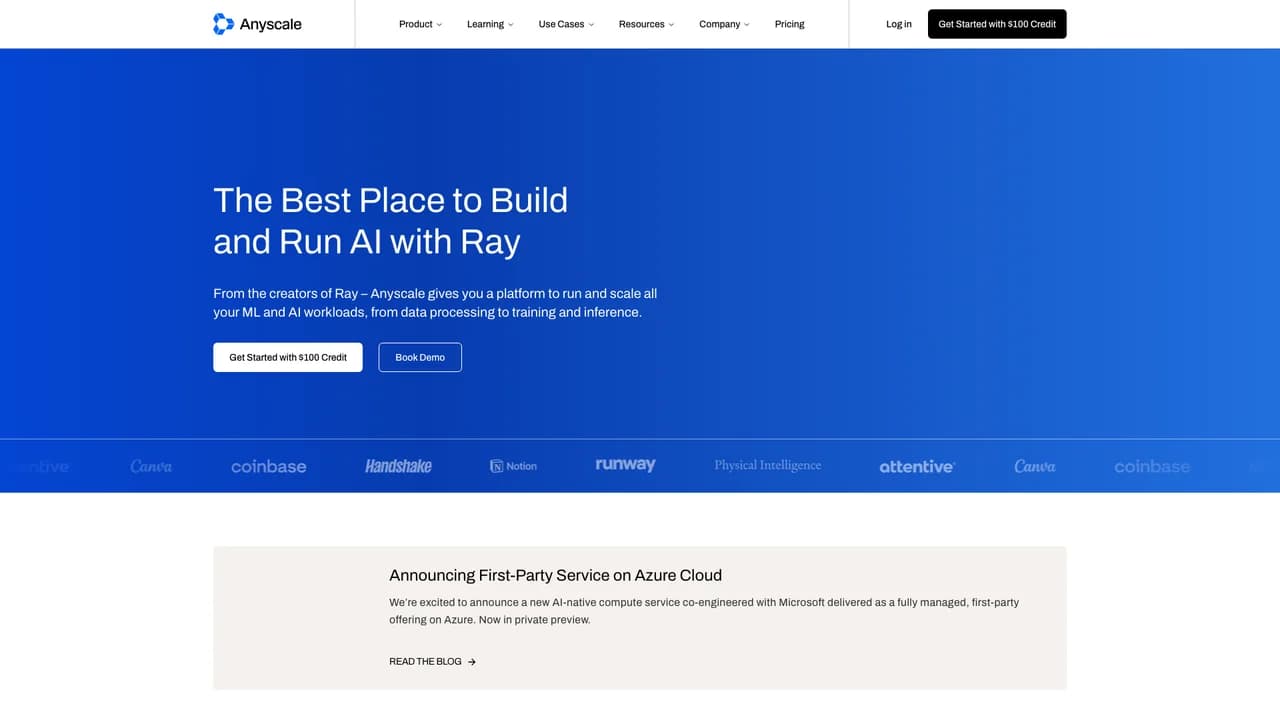 anyscale screenshot