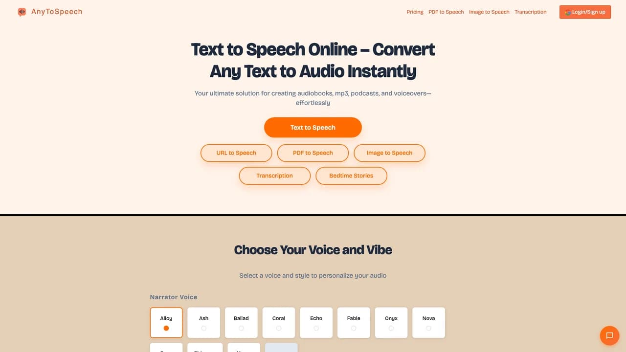 anytospeech screenshot