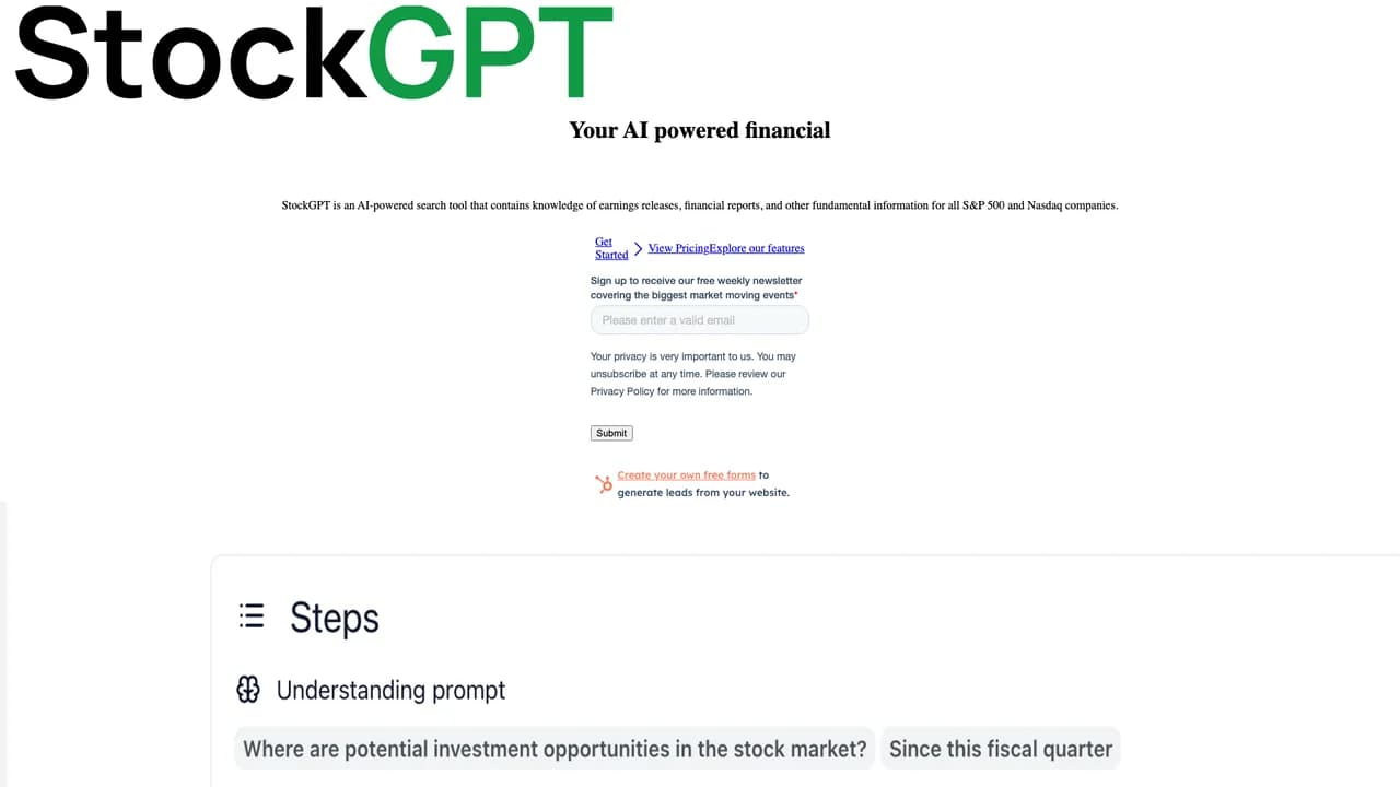 askstockgpt screenshot