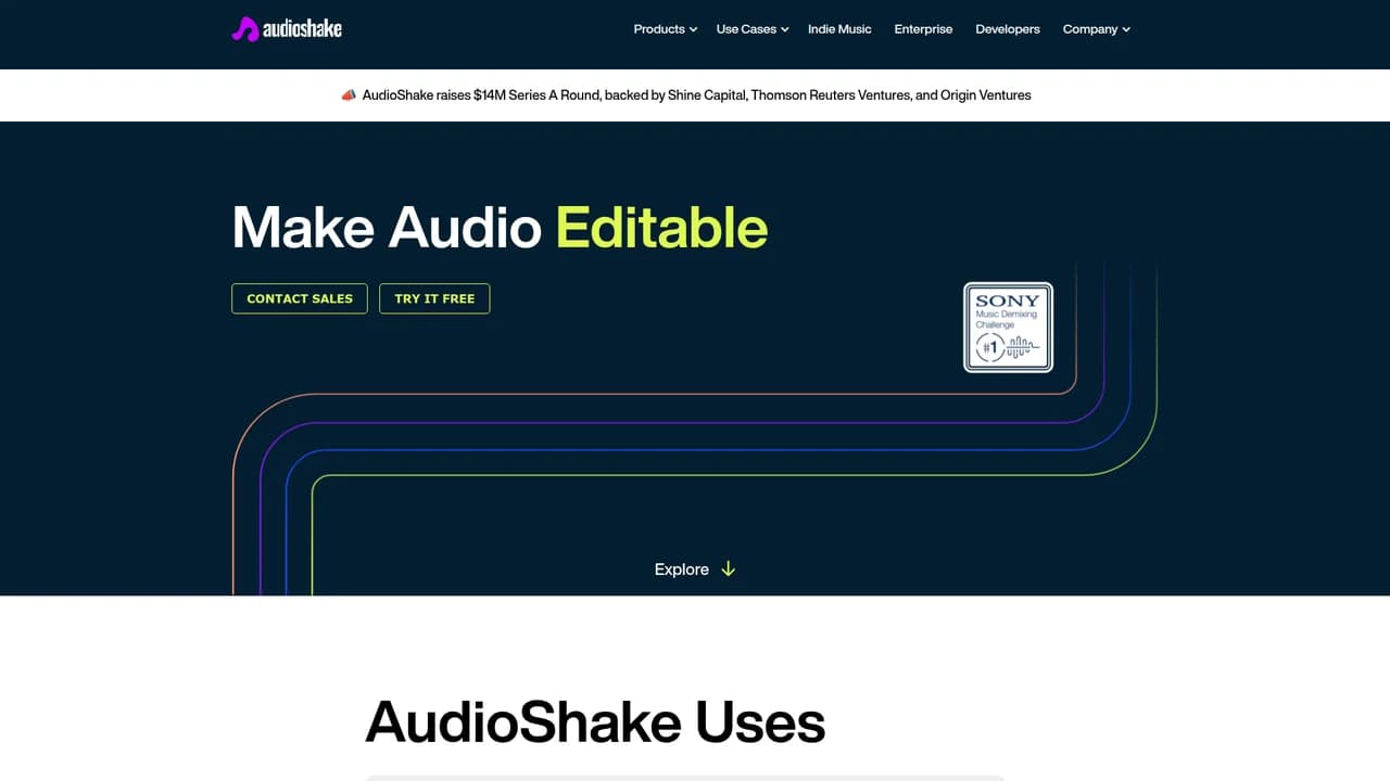audioshake screenshot