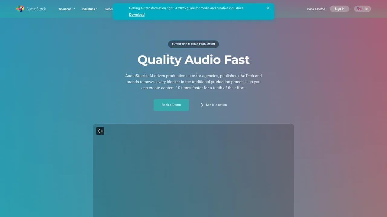 audiostack screenshot