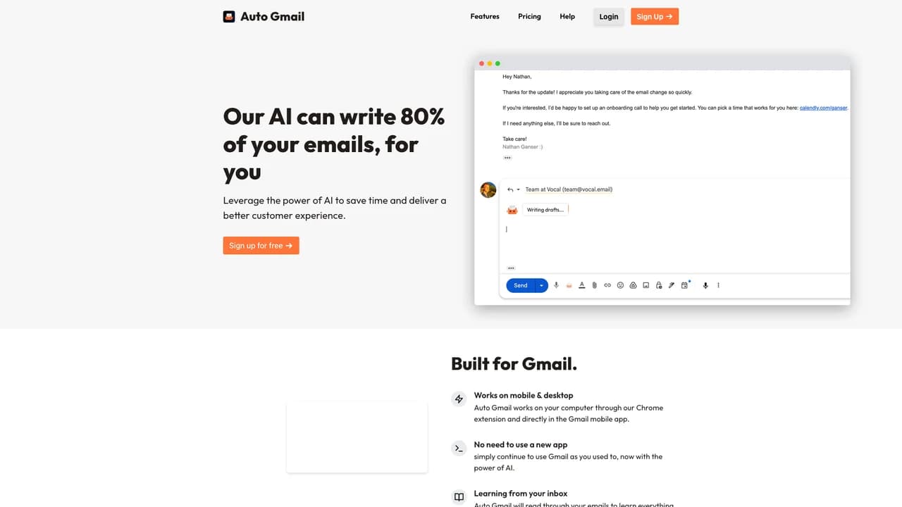 auto-gmail screenshot