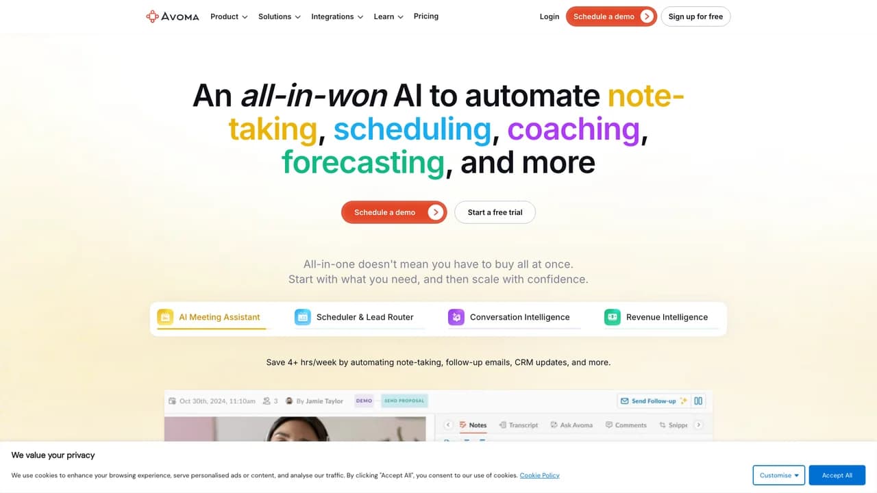 avoma screenshot