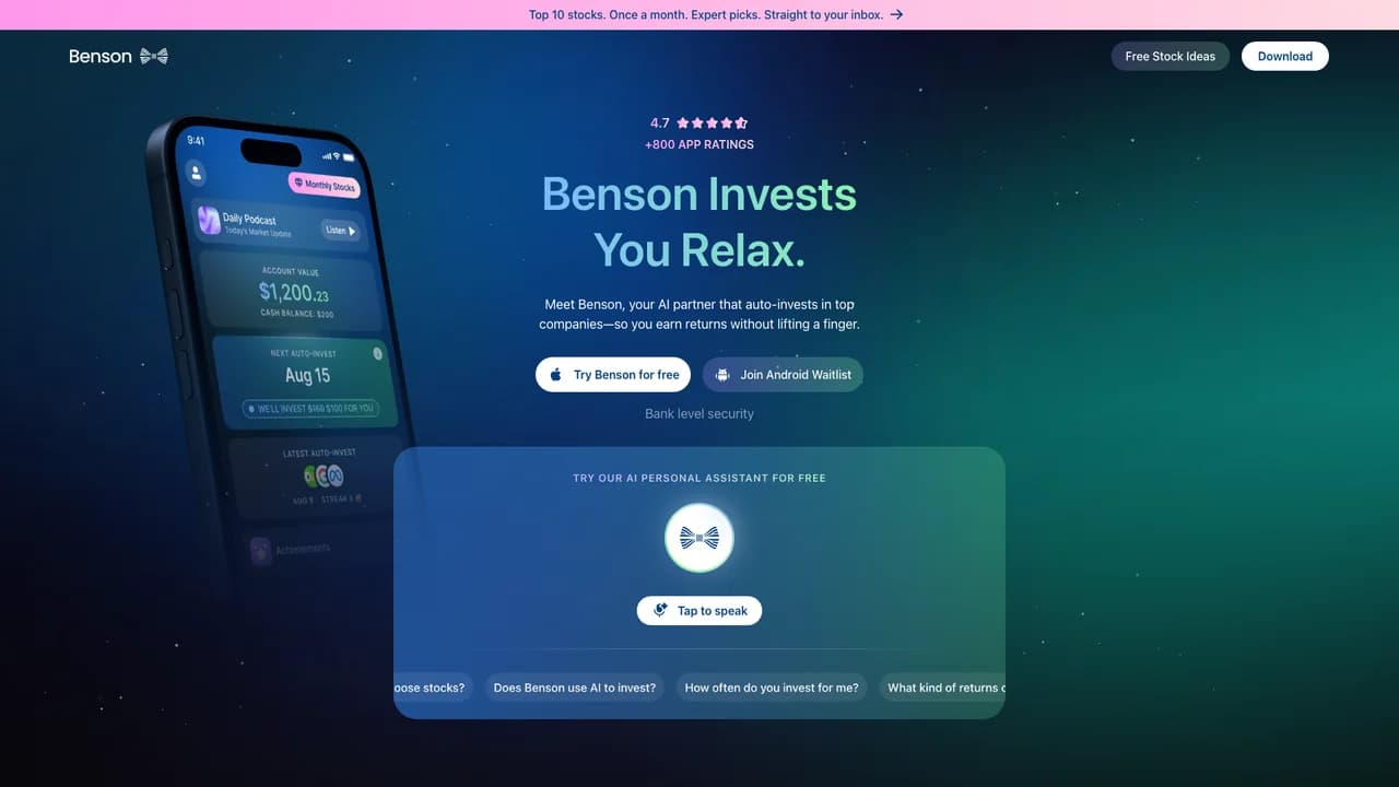 benson screenshot