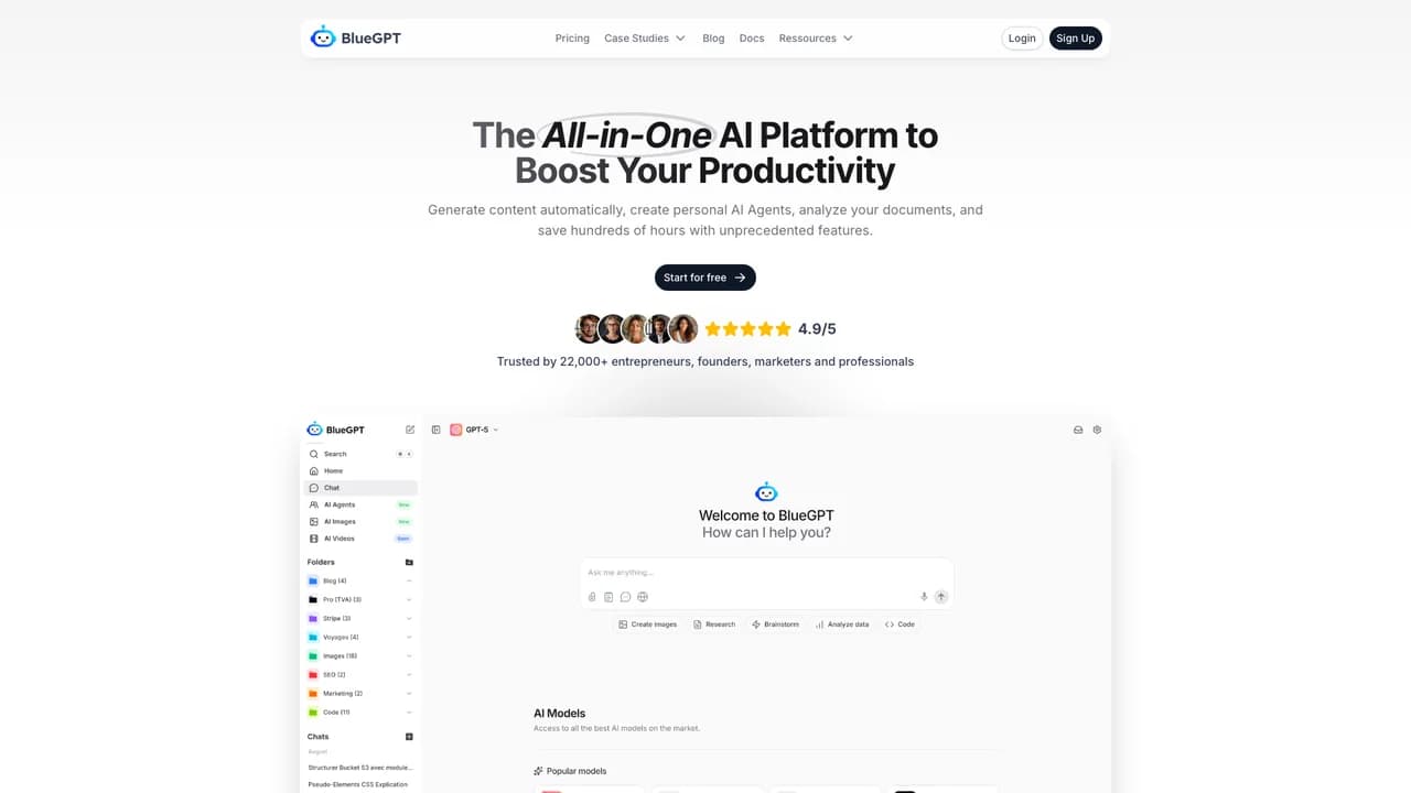 bluegpt screenshot