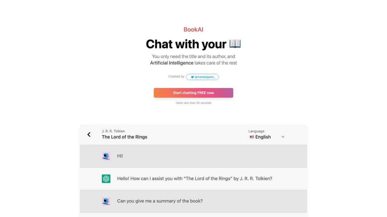 bookaichat screenshot