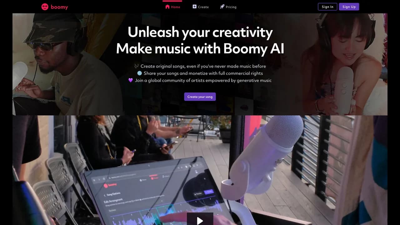 boomy screenshot