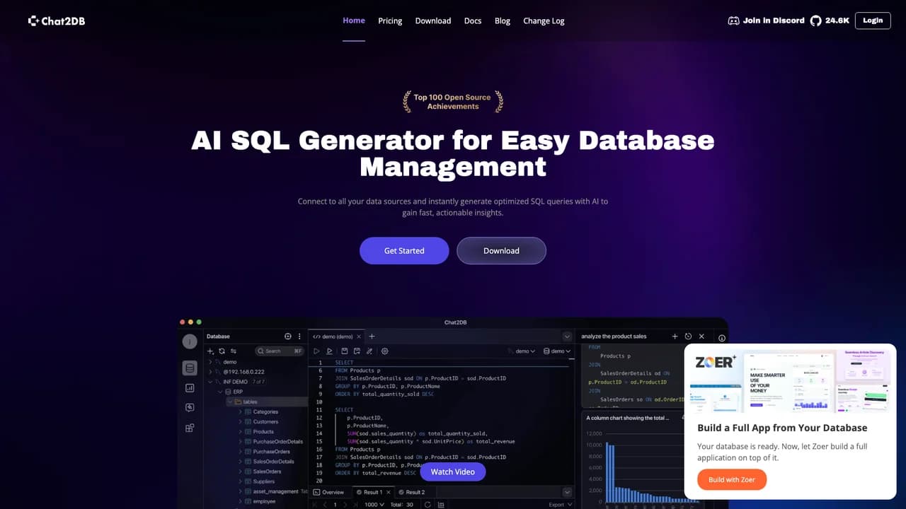 chat2db screenshot
