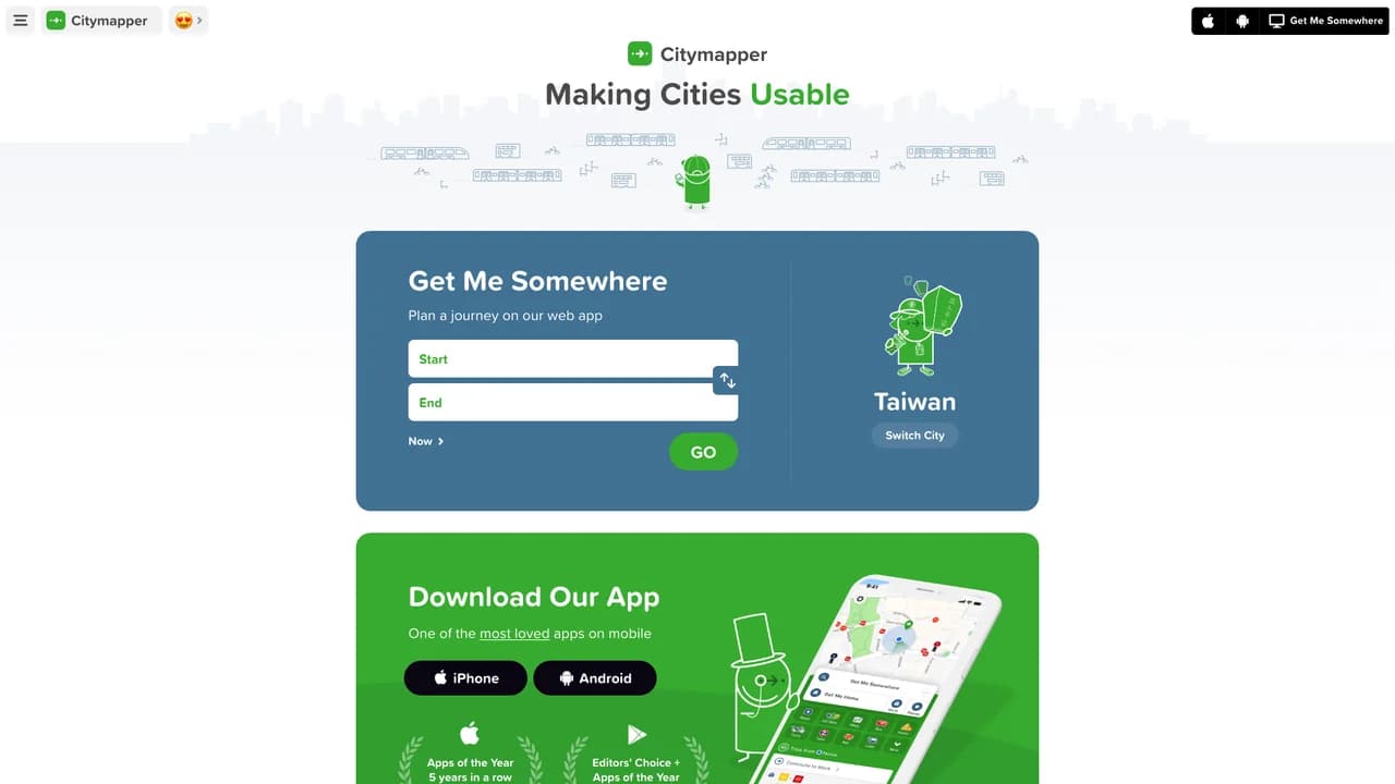 citymapper screenshot