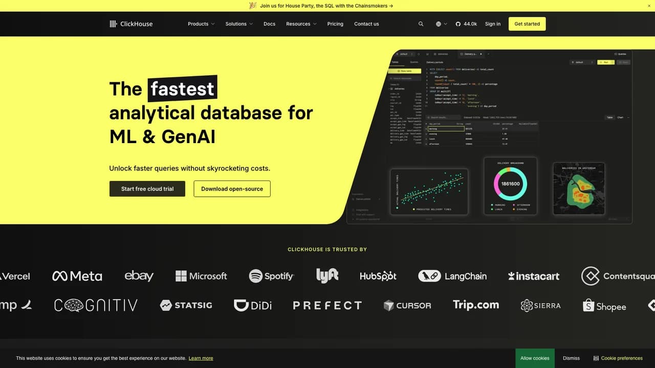 clickhouse screenshot