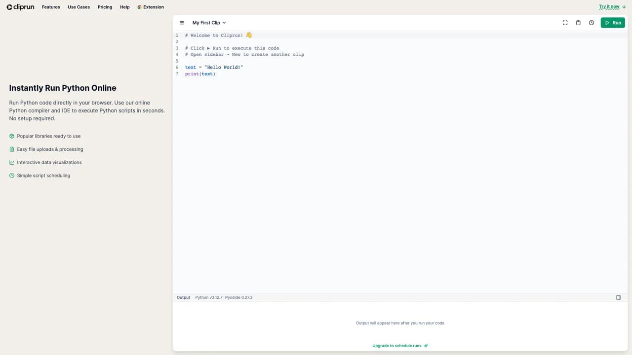 cliprun screenshot