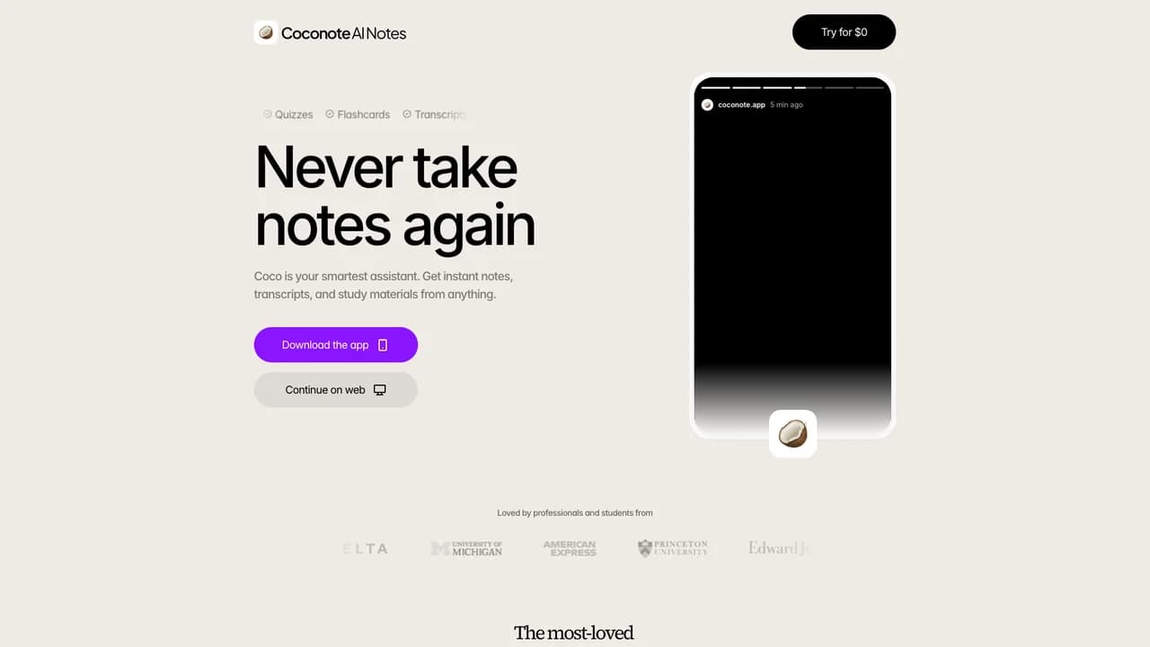 coconote screenshot