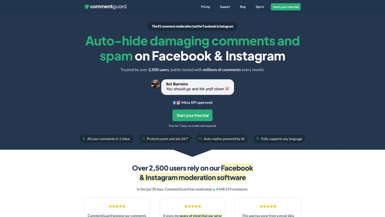 commentguard screenshot