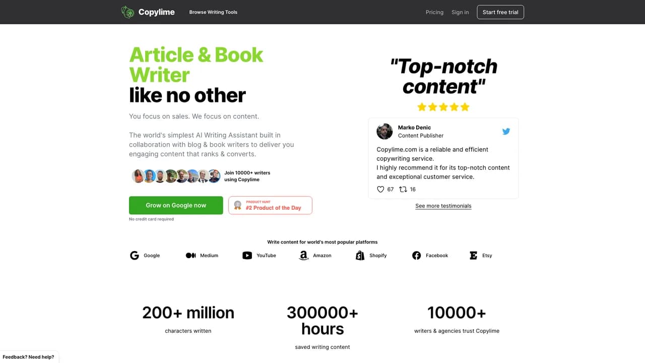 copylime screenshot