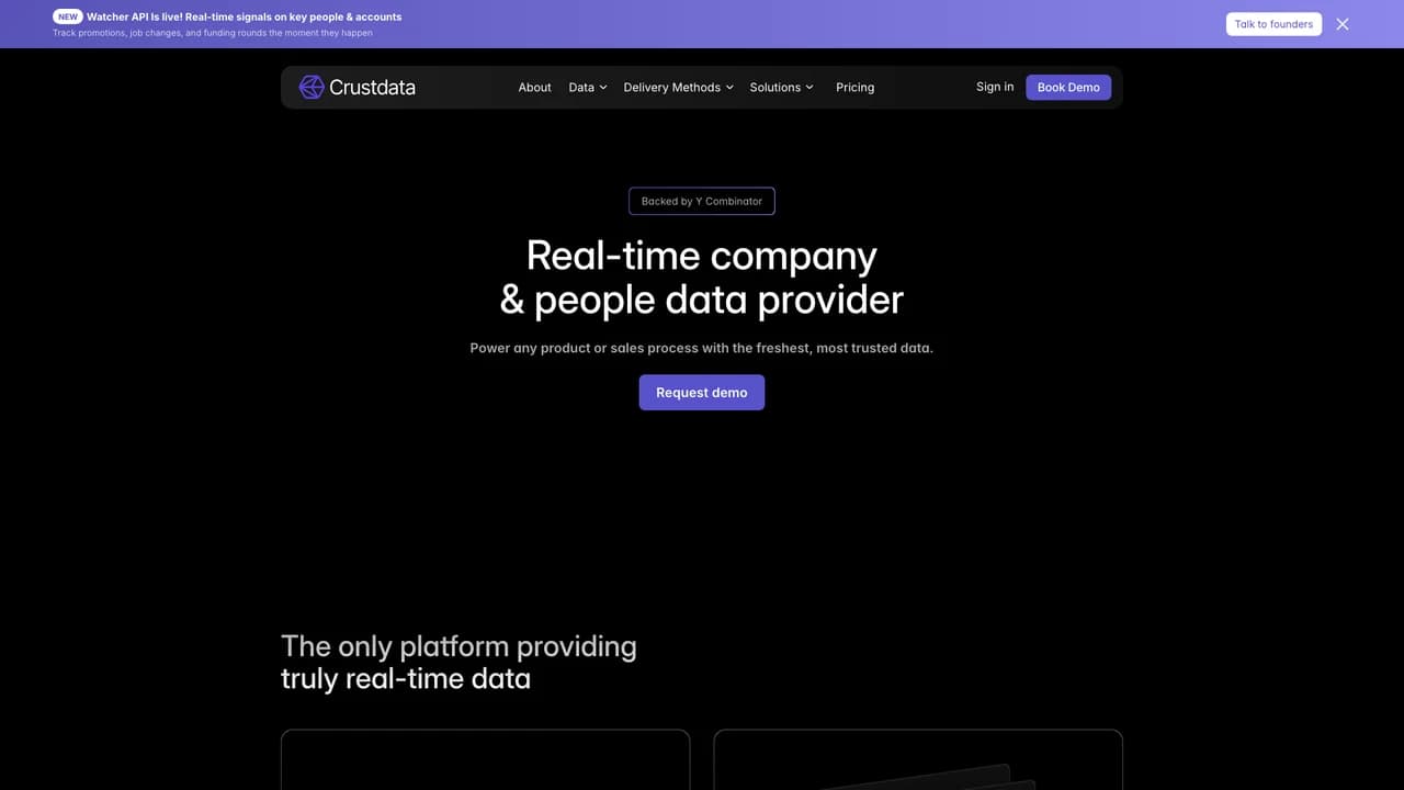 crustdata screenshot