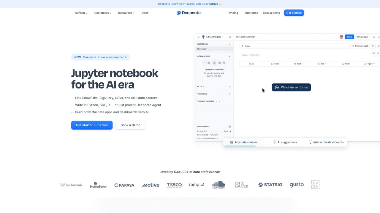deepnote screenshot
