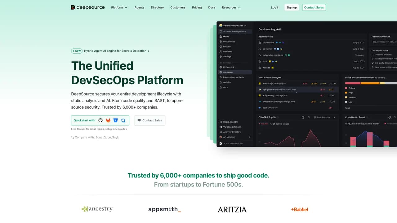 deepsource screenshot