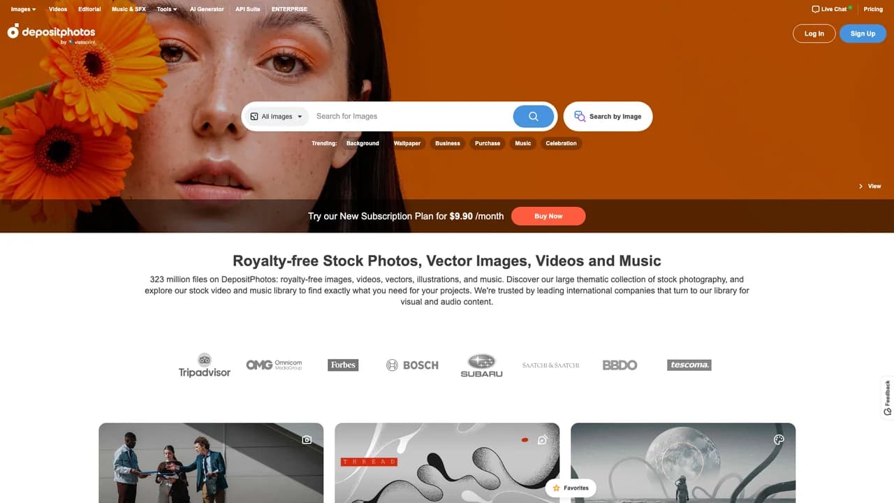 depositphotos screenshot