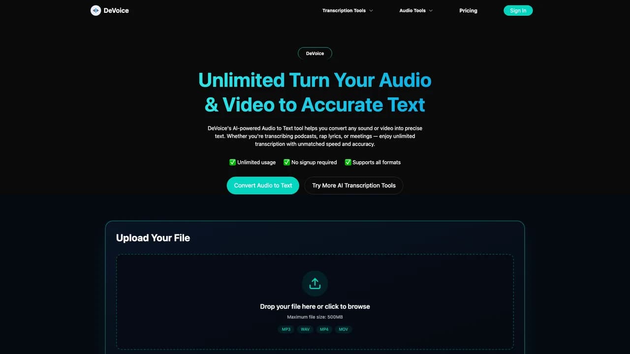 devoice screenshot