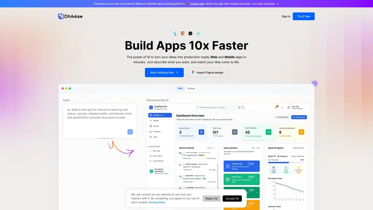 dhiwise screenshot