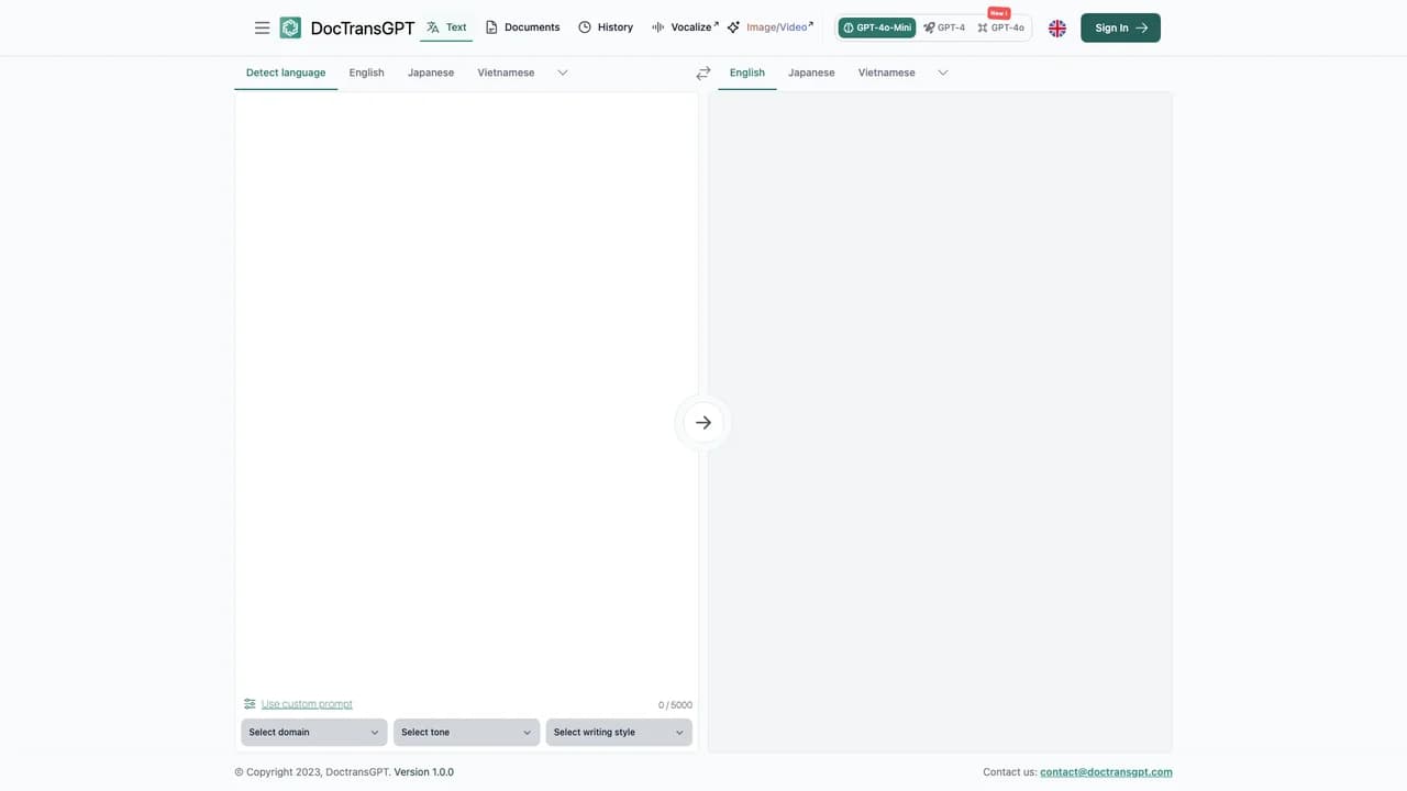 doctransgpt screenshot