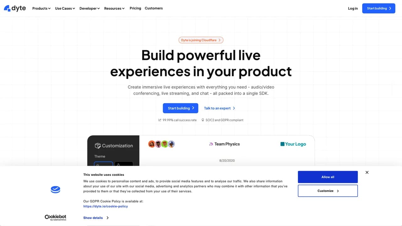 dyte screenshot