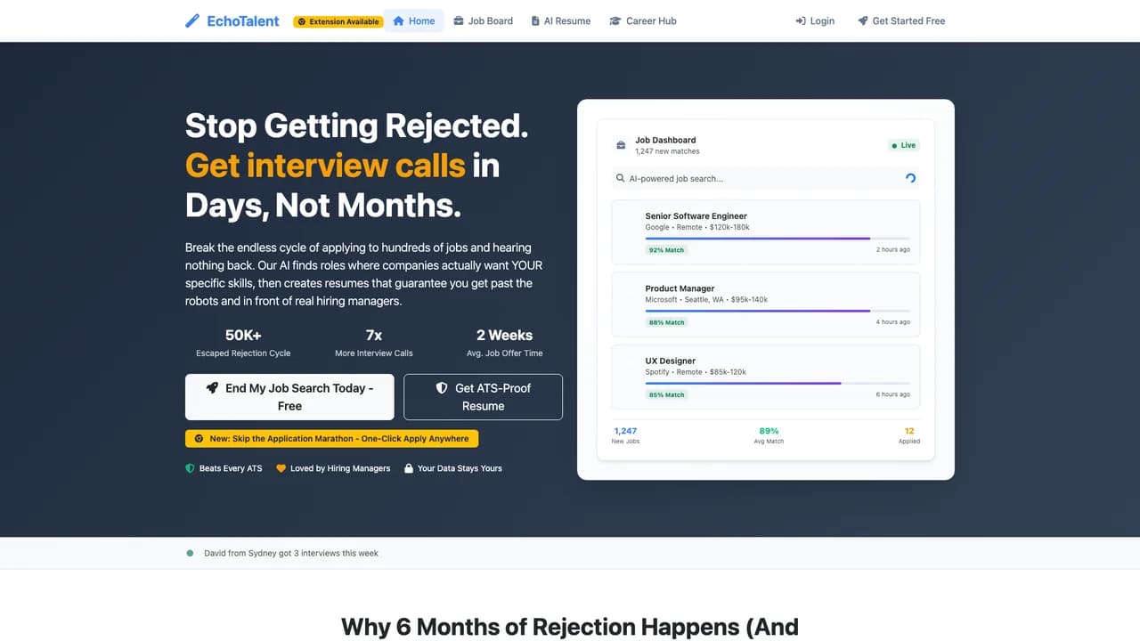 echotalent screenshot