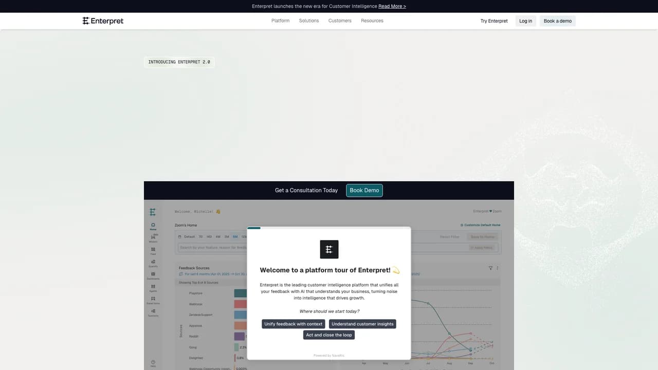 enterpret screenshot