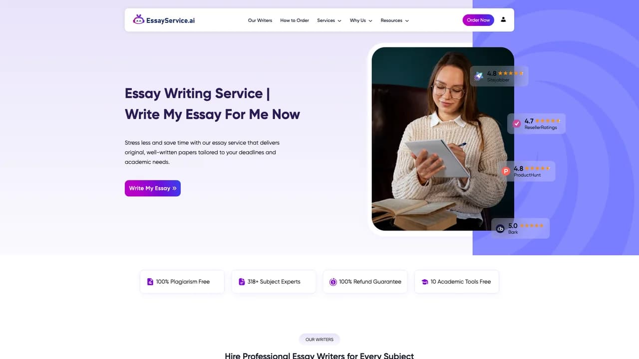 essayserviceai screenshot