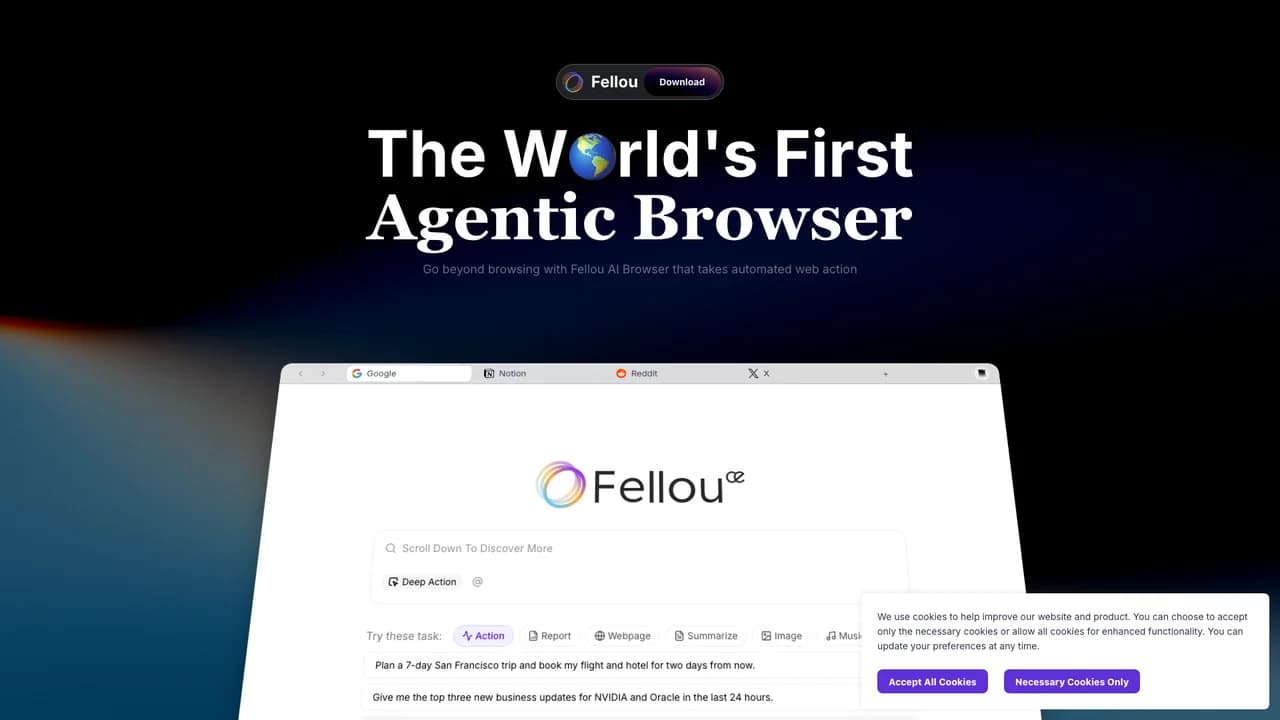 fellou screenshot