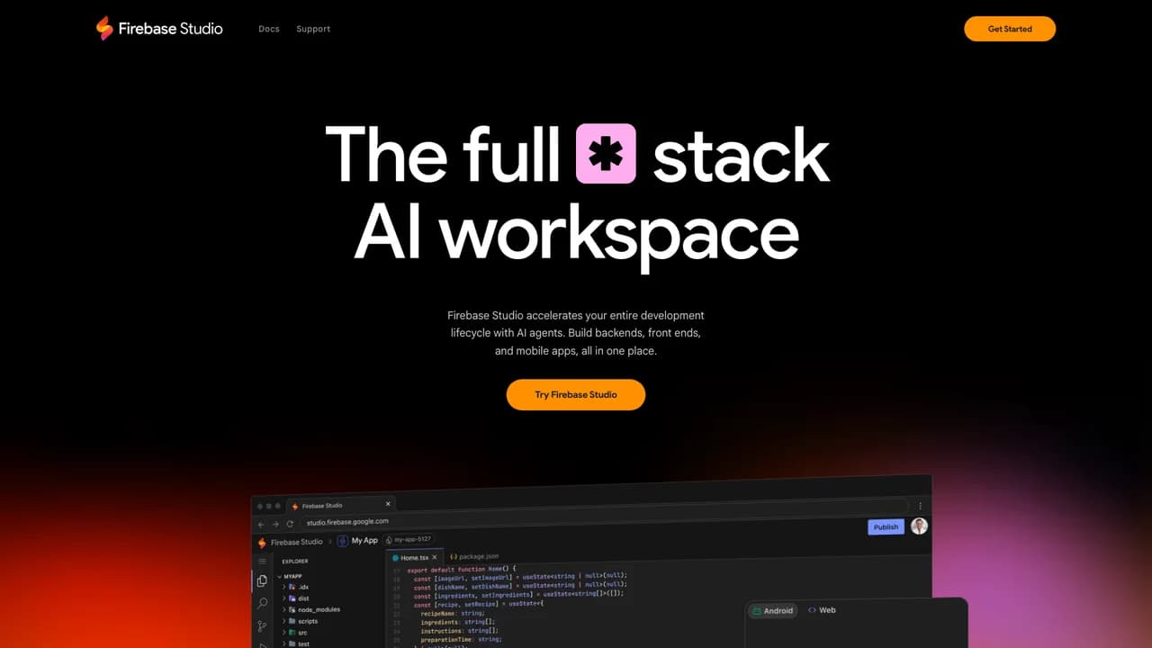 firebase-studio screenshot