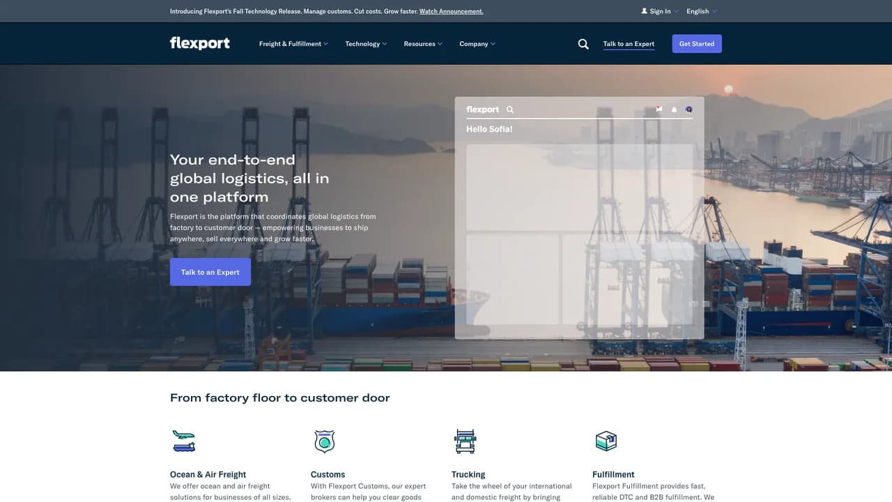 flexport screenshot