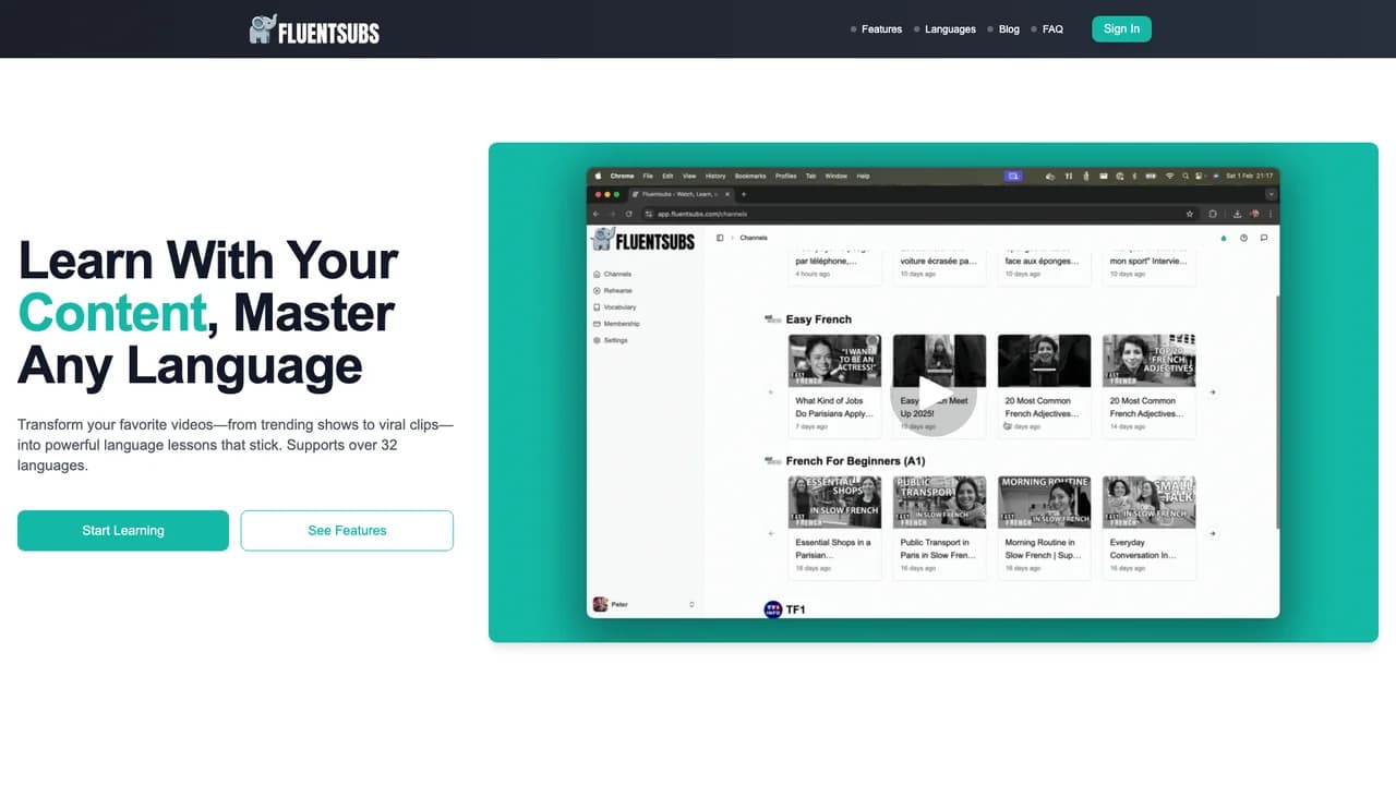 fluentsubs screenshot