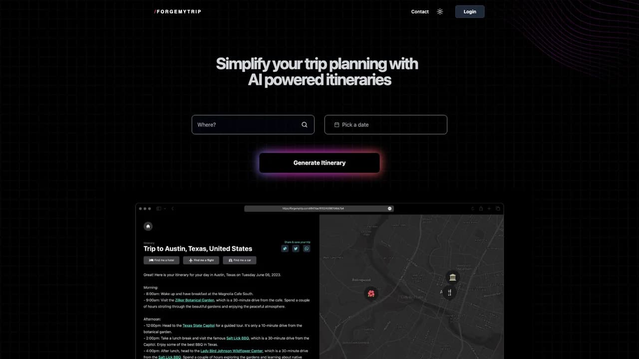 forgemytrip screenshot