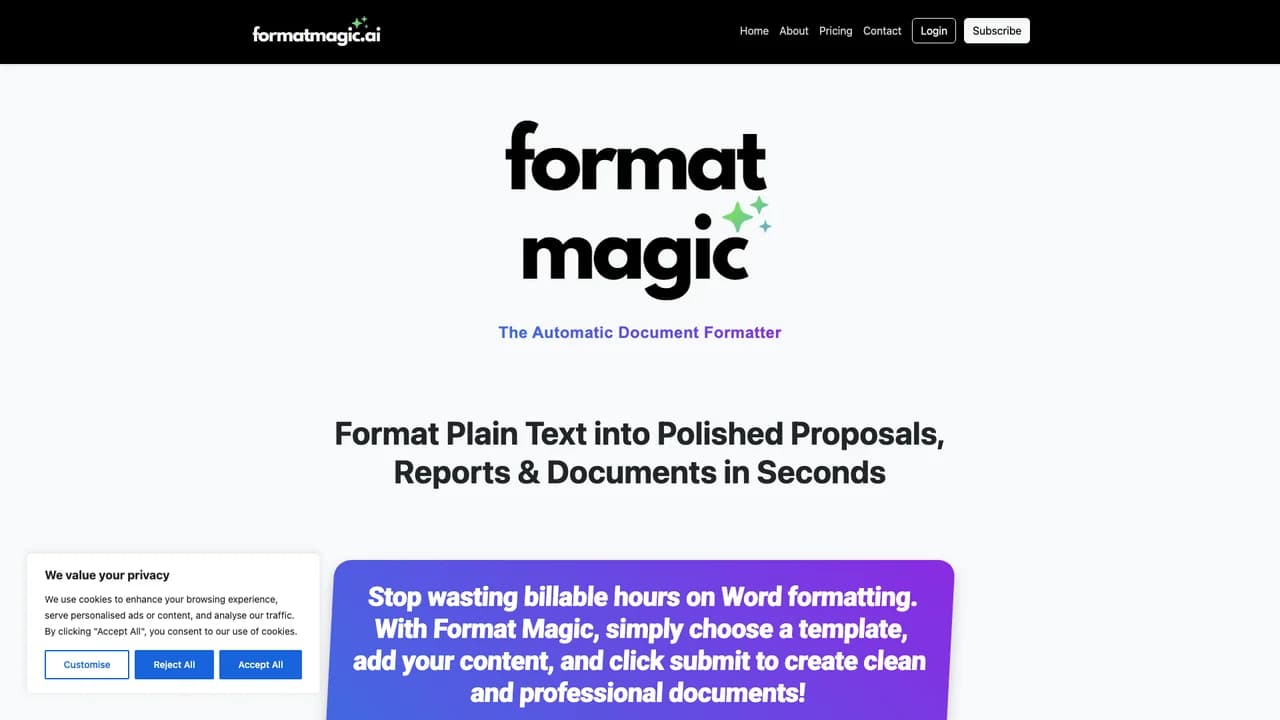 format-magic screenshot