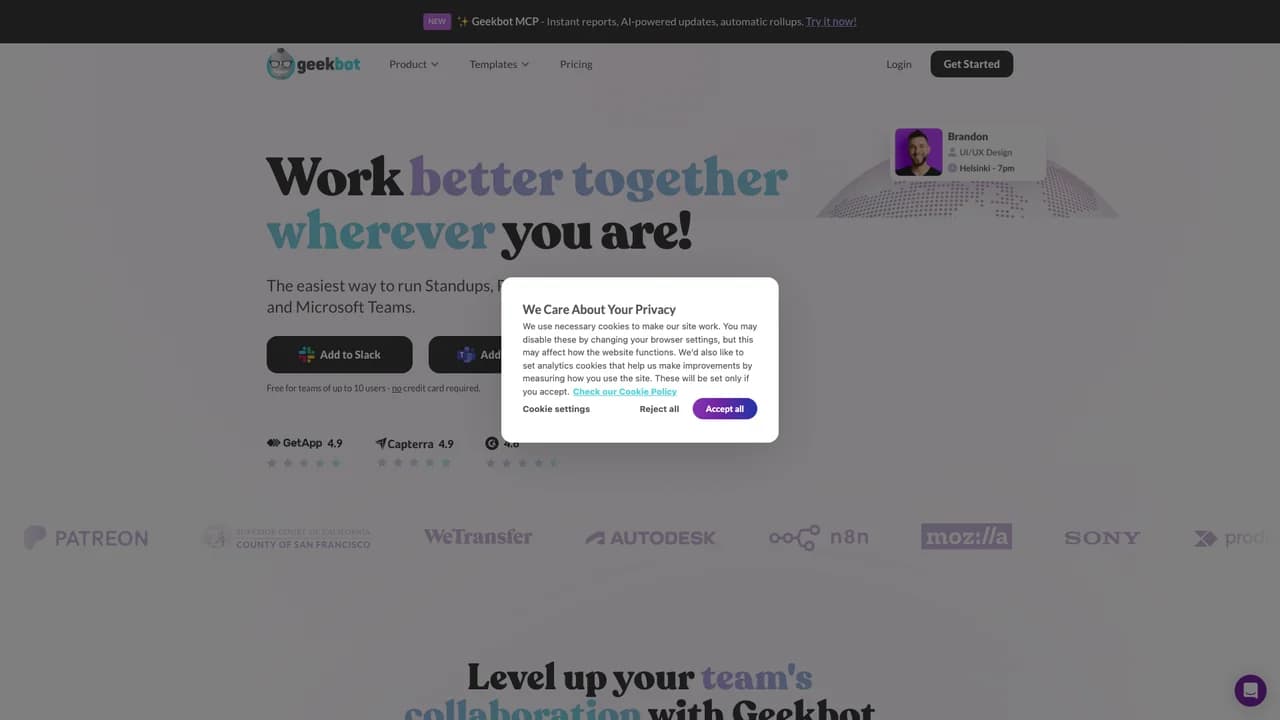 geekbot screenshot