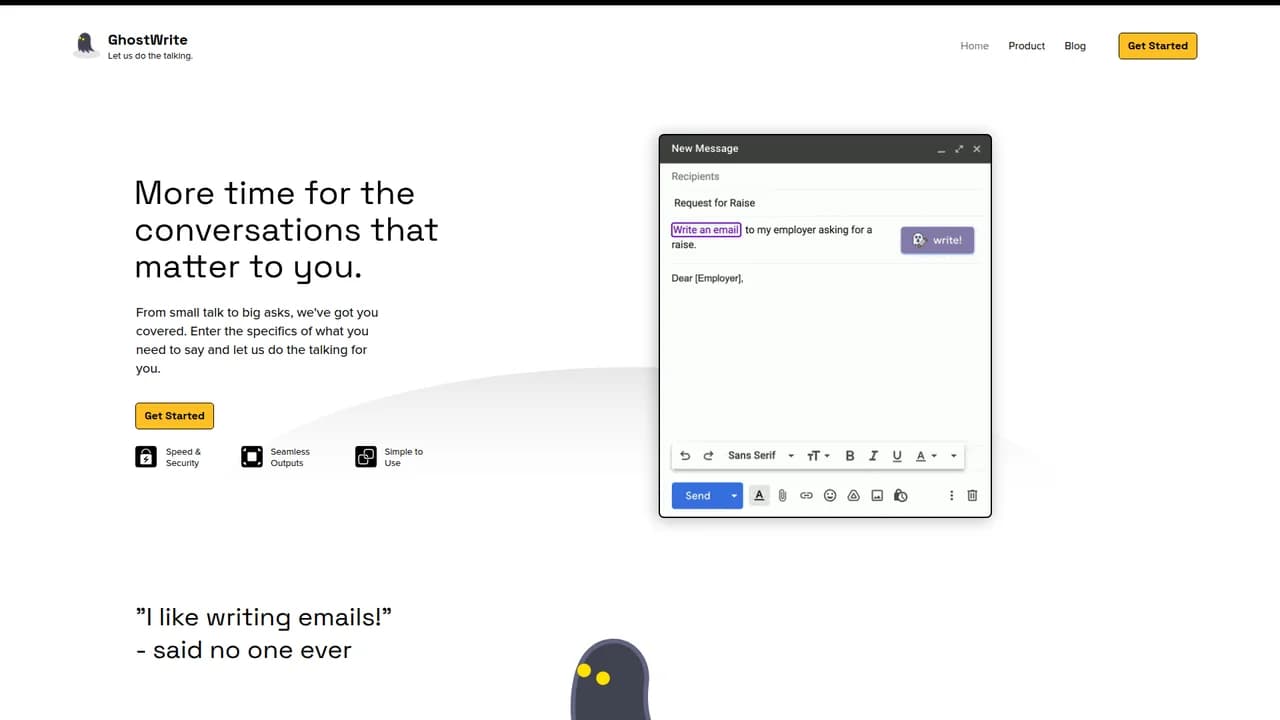 ghostwrite screenshot