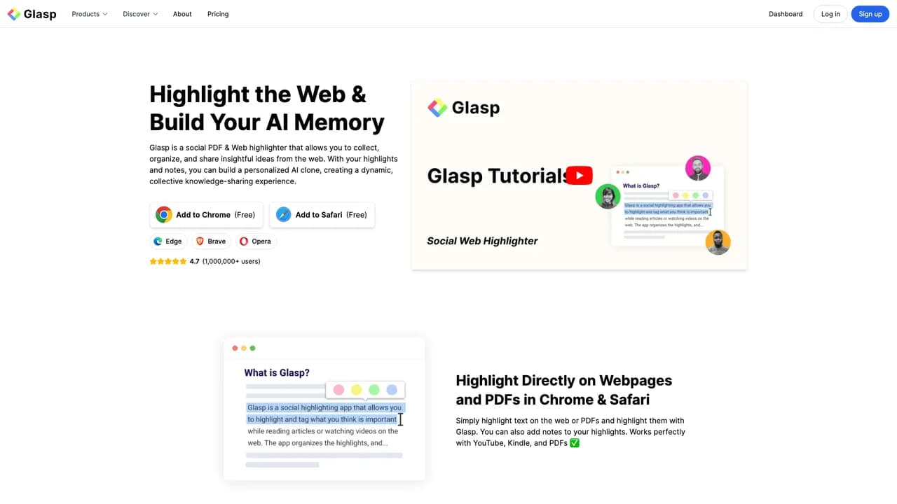 glasp screenshot