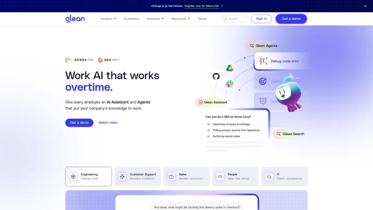 glean screenshot