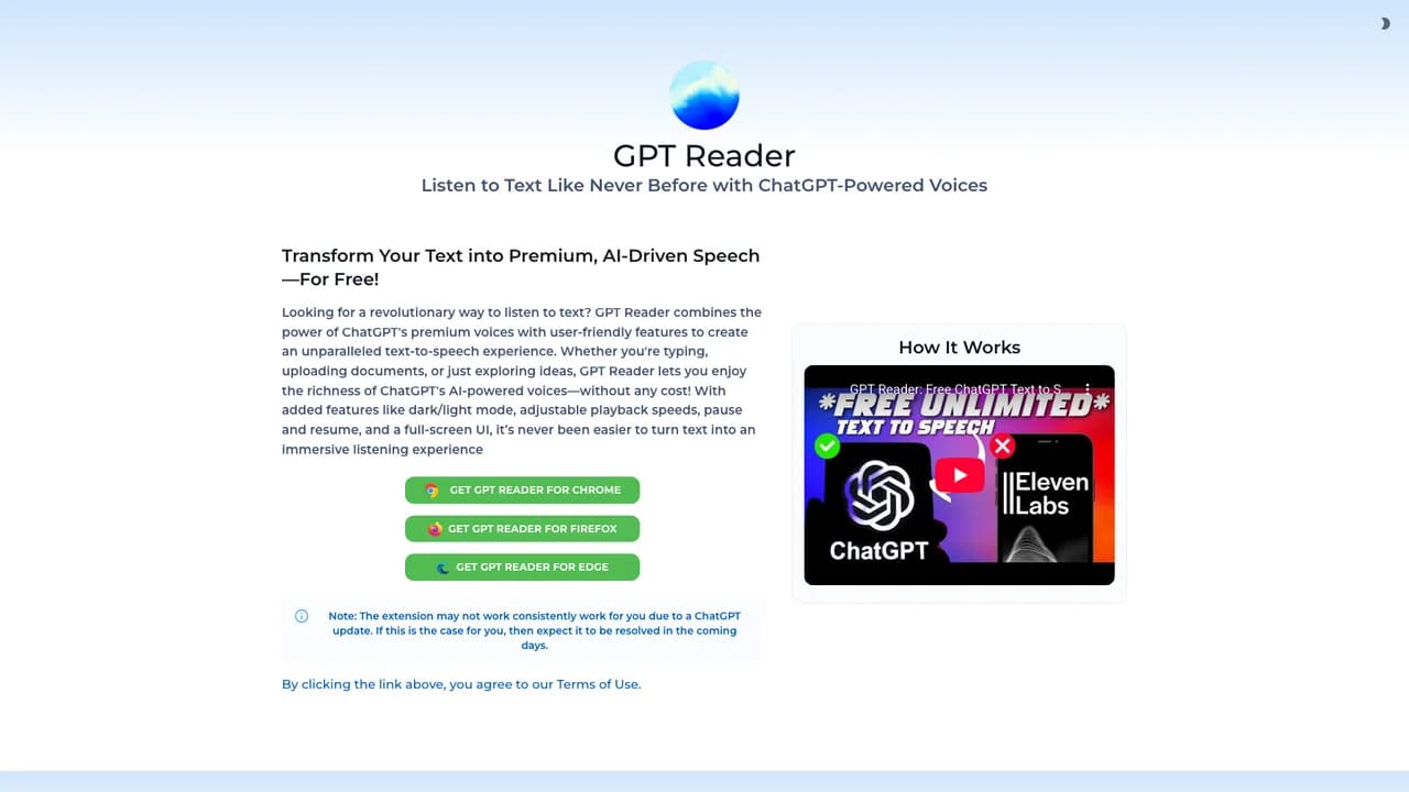 gpt-reader screenshot