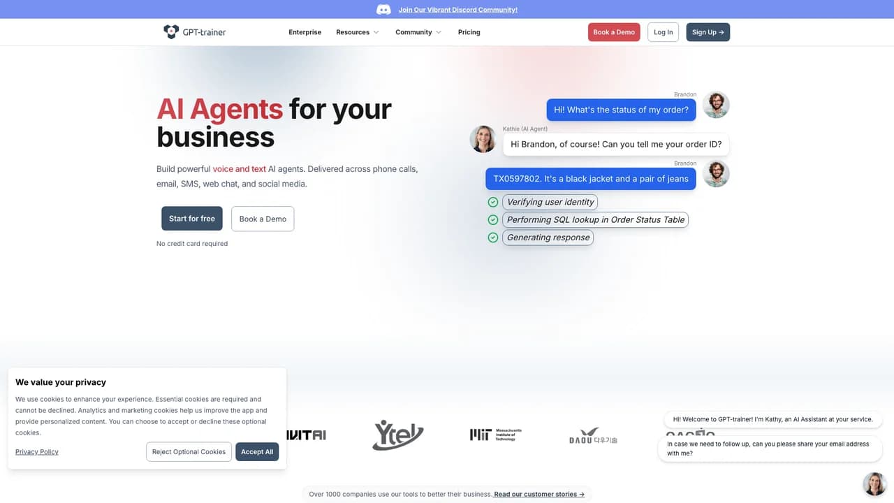 gpt-trainer screenshot