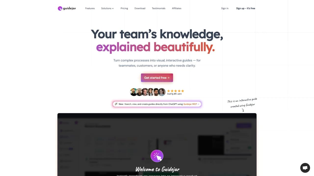guidejar screenshot
