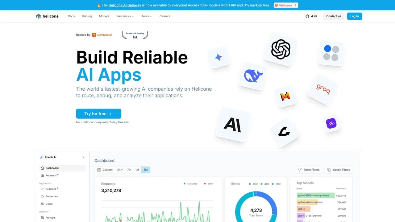 helicone screenshot
